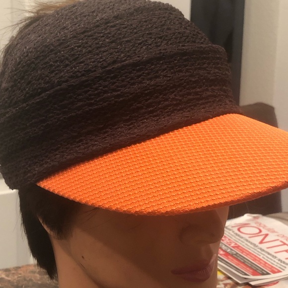 The Redface Women’s Brown Orange Visor Cap Size One - Picture 11 of 12